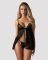 Пеньюар и трусики Obsessive Blomentis babydoll & thong M/L