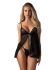 Пеньюар и трусики Obsessive Blomentis babydoll & thong XS/S