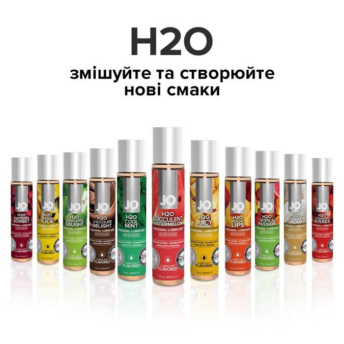 Смазка на водной основе JO H2O — Watermelon (30 мл) без сахара, растительный глицерин