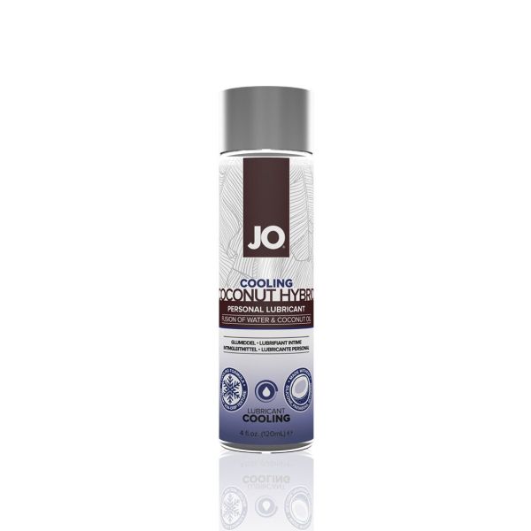 Охлаждающая смазка-крем с кокосовым маслом JO Coconut Hybrid COOLING (120 мл) белая