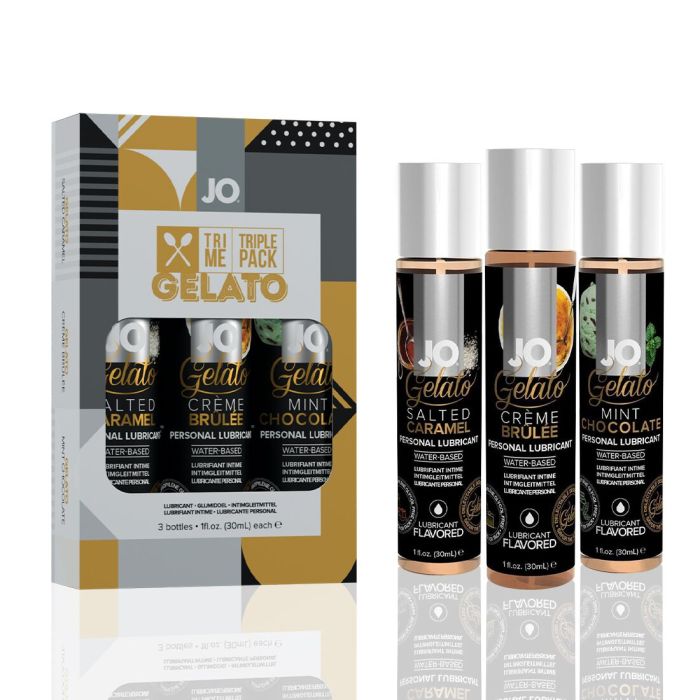 Набор JO Tri-Me Triple Pack — Gelato (3*30 мл) три разных вкуса серии Джелато