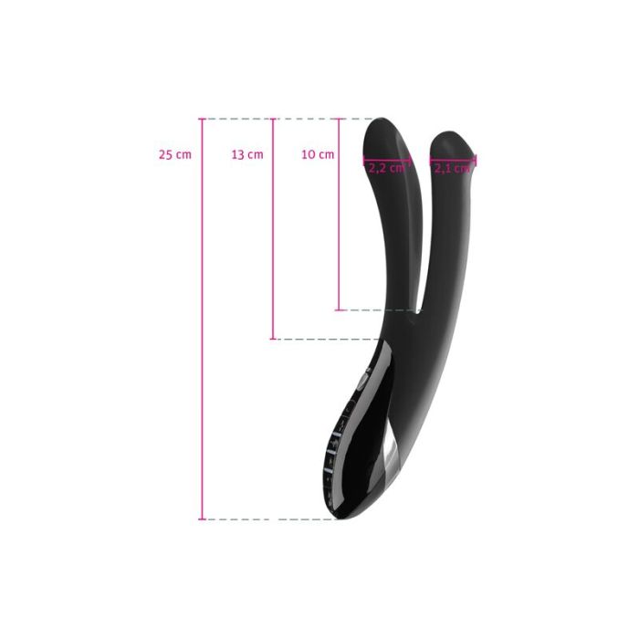 Вибратор двойной с электростимуляцией Mystim Tingling Aparte eStim Black, миостимулятор