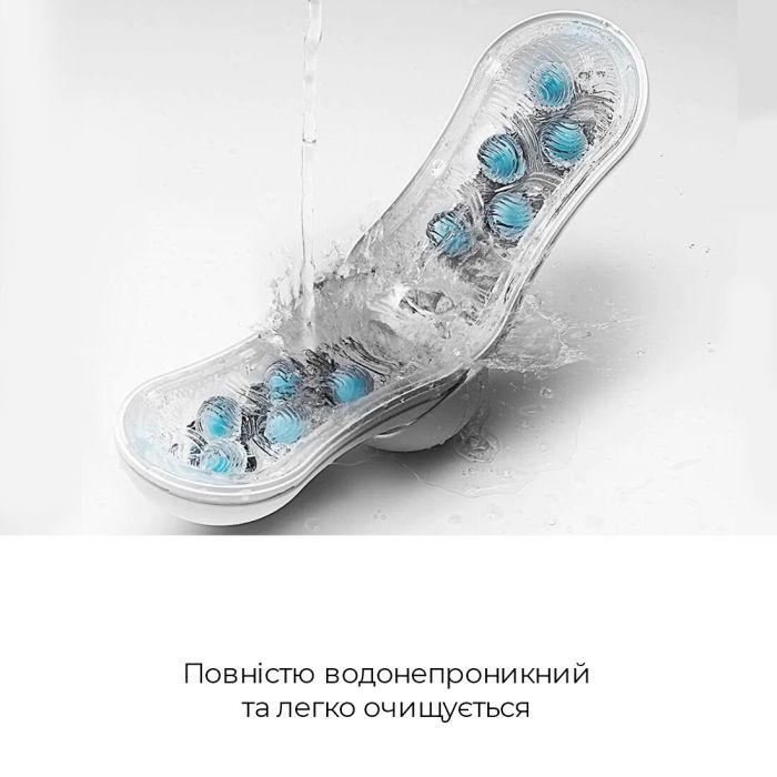 Мастурбатор Tenga Flip Orb — Blue Rush, с изменяемым сжатием, со стимулирующими шариками внутри