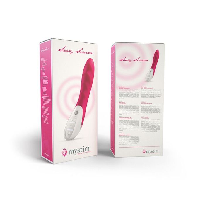 Мощный вибратор Mystim Sassy Simon Pink с двумя моторами и стимулирующим рельефом