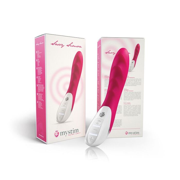 Мощный вибратор Mystim Sassy Simon Pink с двумя моторами и стимулирующим рельефом