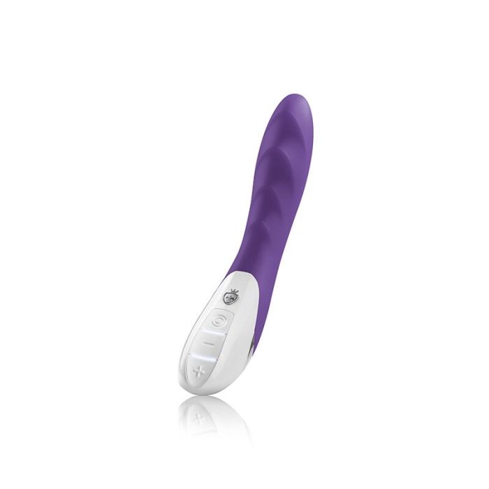 Мощный вибратор Mystim Sassy Simon Purple с двумя моторами и стимулирующим рельефом