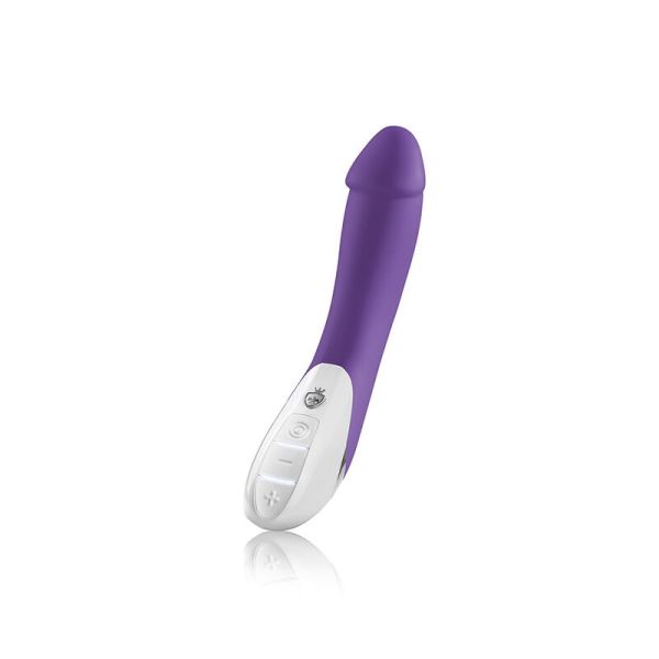 Мощный вибратор Mystim Terrific Truman Purple с двумя моторами и выраженной головкой