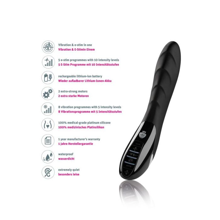 Вибратор с электростимуляцией Mystim Sizzling Simon eStim Black, миостимулятор