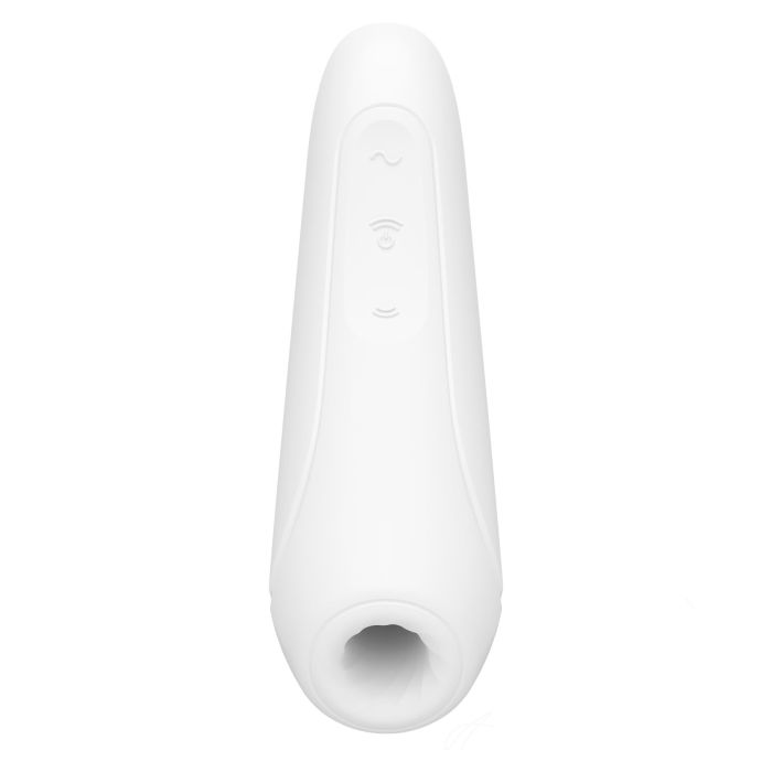 Вакуумный клиторальный стимулятор Satisfyer Curvy 1+ White с управлением через интернет