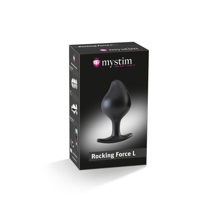 Силиконовая анальная пробка Mystim Rocking Force L для электростимулятора, диаметр 4,7см