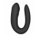 Смарт-вибратор для пар Satisfyer Double Joy Black с широким клиторальным стимулятором