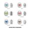 Набор мастурбаторов-яиц Tenga Egg New Standard Pack (6 яиц)