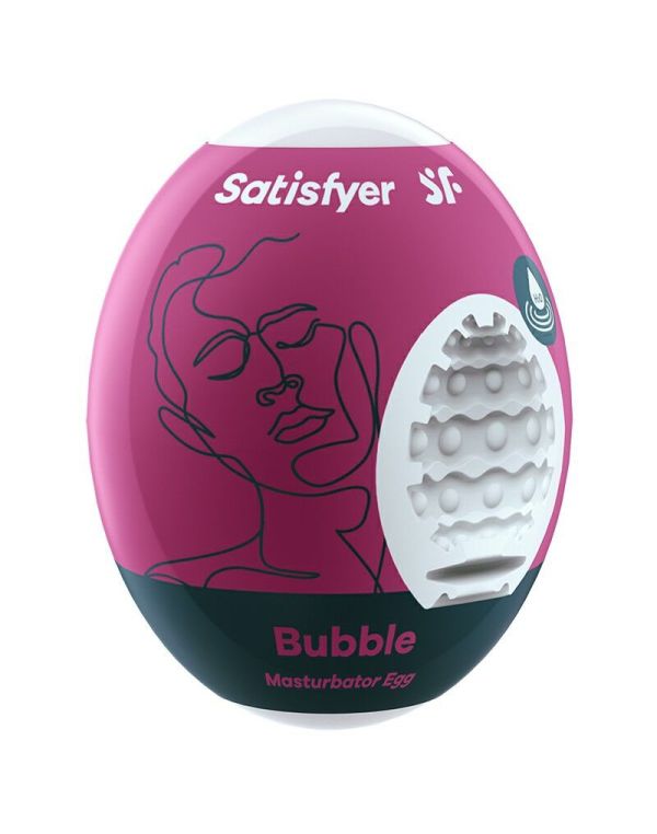 Самосмазывающийся мастурбатор-яйцо Satisfyer Masturbator Egg Bubble, одноразовый, не требует смазки