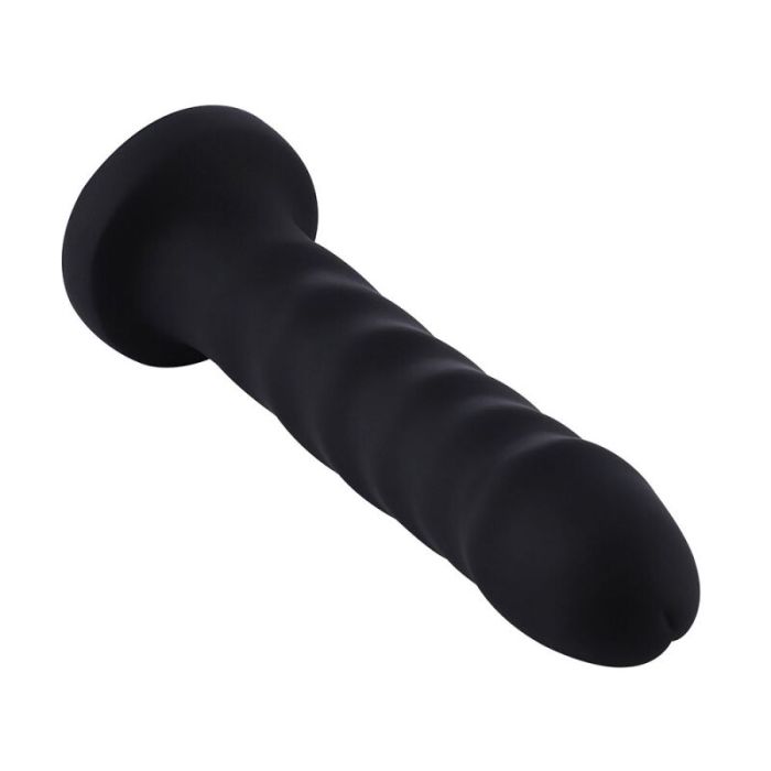 Силиконовый фаллоимитатор для секс-машин Hismith 7.1" Anal Dildo Black, система KlicLok