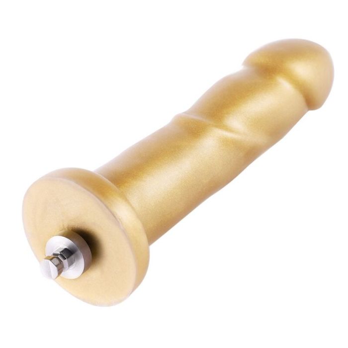 Золотой фаллоимитатор Hismith 6.8" Golden Silicone Dildo, система KlicLok