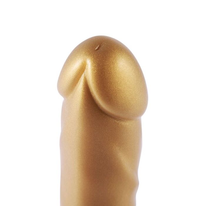 Золотой фаллоимитатор Hismith 6.8" Golden Silicone Dildo, система KlicLok