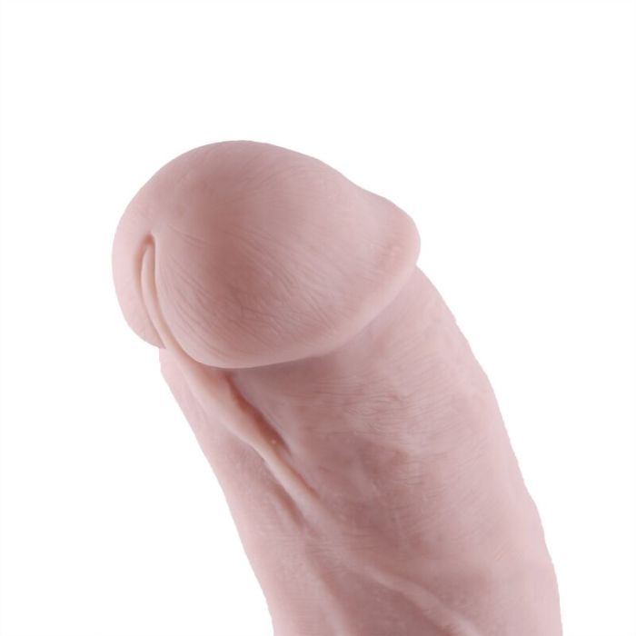 Силиконовый фаллоимитатор для секс-машин Hismith 8.3" Silicone Dildo, изогнутый, система KlicLok