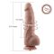 Гибкий фаллоимитатор для секс-машин Hismith 9.25" Silicone Dildo, система KlicLok