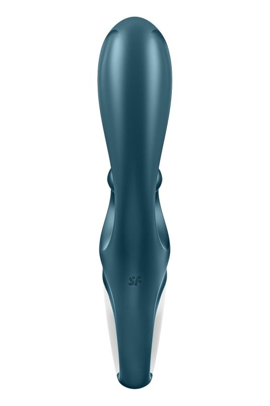 Смарт вибратор кролик Satisfyer Hug Me Bluegrey, 2 мотора, диаметр 4,2см, широкая клиторальная часть