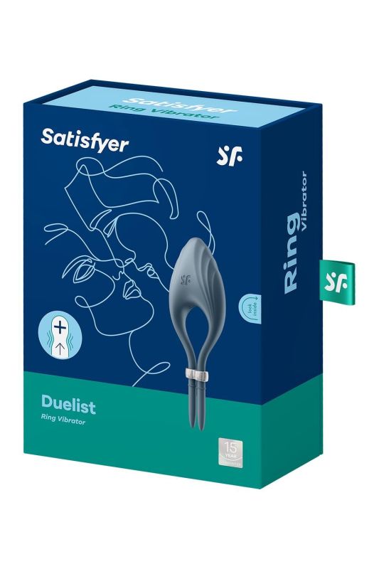 Эрекционное вибокольцо лассо Satisfyer Duelist Dark Blue, 10 режимов, мощный мотор