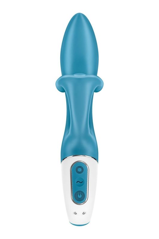 Вибратор кролик с тройным отростком Satisfyer Embrace me Turquoise, 2 мотора, диаметр 3,6 см