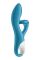 Вибратор кролик с тройным отростком Satisfyer Embrace me Turquoise, 2 мотора, диаметр 3,6 см