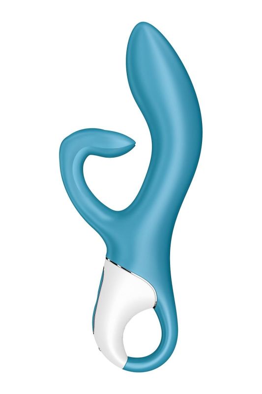 Вибратор кролик с тройным отростком Satisfyer Embrace me Turquoise, 2 мотора, диаметр 3,6 см