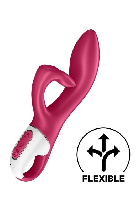 Вибратор кролик с тройным отростком Satisfyer Embrace me Berry, 2 мотора, диаметр 3,6 см