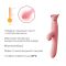 Вибратор с подогревом и вакуумной стимуляцией клитора Zalo - ROSE Vibrator Strawberry Pink