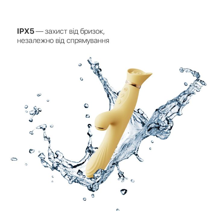 Вибратор с подогревом и вакуумной стимуляцией клитора Zalo - ROSE Vibrator Lemon Yellow