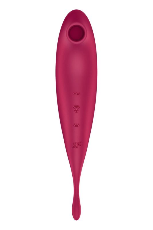 Смарт-вибратор для клитора с вакуумной стимуляцией Satisfyer Twirling Pro+ dark red