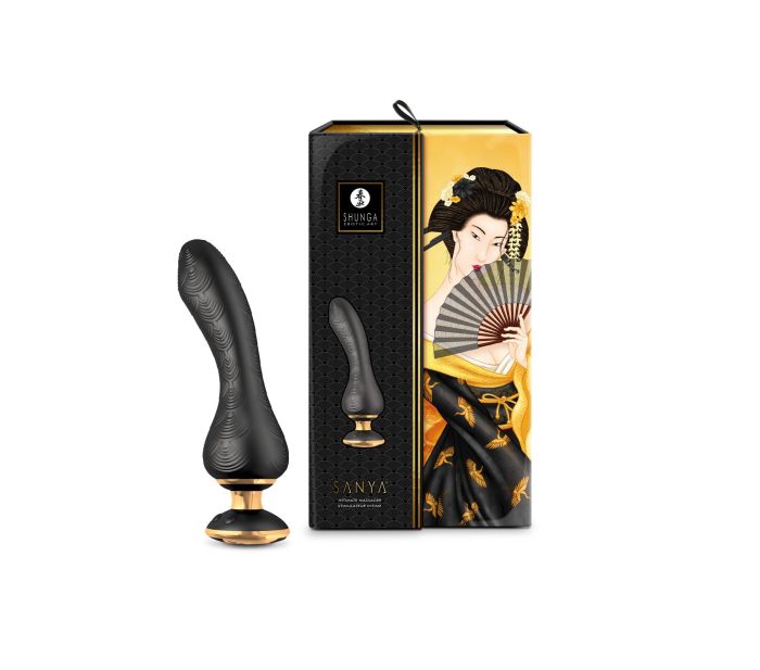 Вибратор для точки G Shunga Sanya Black, гибкий ствол
