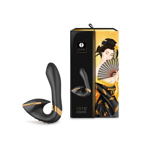 Вагинально-клиторальный вибратор Shunga Soyo Black