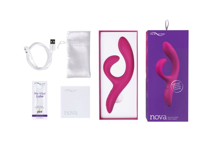 Смарт вибратор-кролик We-Vibe Nova Fuchsia, эргономичный, регулируемый угол наклона ствола