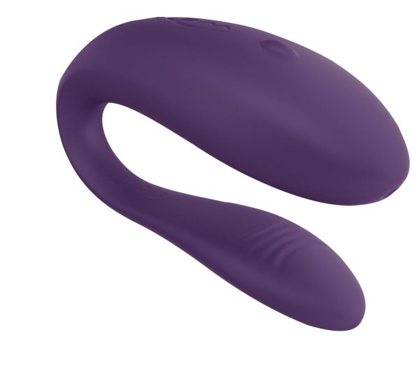 Недорогой вибратор для пар We-Vibe Unite Purple, однокнопочный пульт ДУ