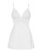 Сатиновый пеньюар с кружевом Obsessive 810-BAB-2 babydoll & thong S/M, белый, пеньюар, танга