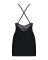 Сатиновый комплект для сна с кружевом Obsessive 828-CHE-1 chemise & thong S/M, черный, сорочка, стри