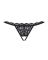 Кружевные танга с двумя отверстиями Obsessive 831-THC-1 crotchless thong L/XL, черные, бантики
