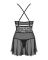 (SALE) Эротический кружевной комплект с сеточкой Obsessive 838-BAB-1 babydoll & thong black S/M, черный, пе