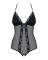 Сетчатое боди с открытыми ягодицами Obsessive 841-TED-1 teddy S/M, черный