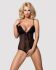 Сетчатое боди с открытыми ягодицами Obsessive 841-TED-1 teddy L/XL, черный
