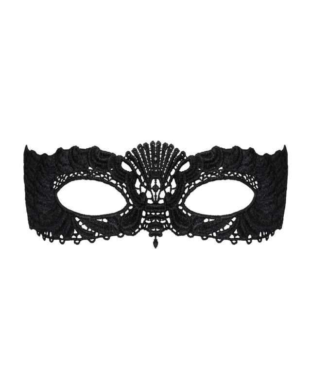 Кружевная маска Obsessive A700 mask, единый размер, черная