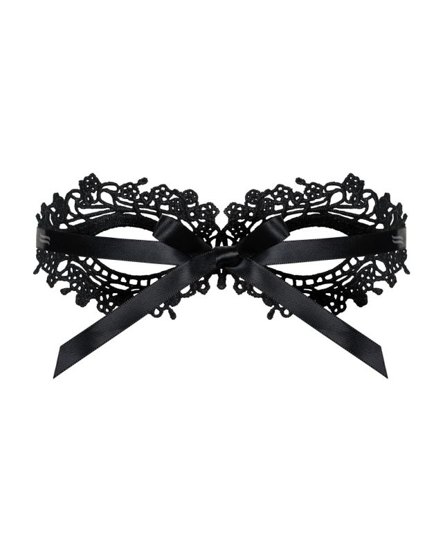 (SALE) Кружевная маска Obsessive A710 mask, единый размер, черная