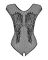 Бодистокинг из крупной сетки с кружевом Obsessive B112 teddy S/M/L, черный, с доступом