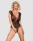 Бодистокинг из крупной сетки с кружевом Obsessive B112 teddy S/M/L, черный, с доступом