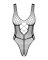 Бодистокинг из крупной сетки с доступом Obsessive B117 teddy S/M/L, черный