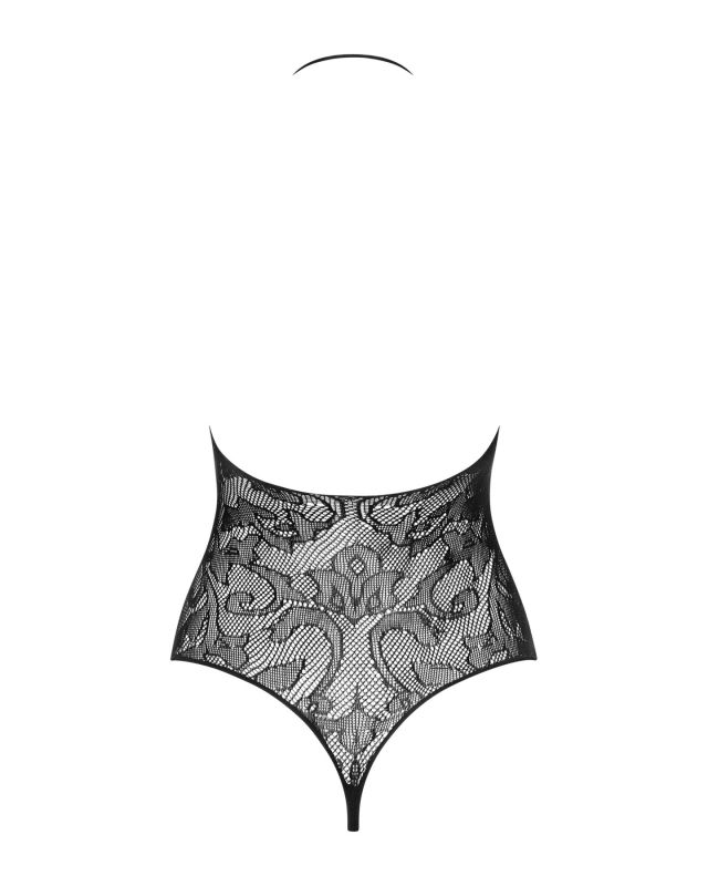 (SALE) Бодистокинг с крупными ячейками и открытой спиной Obsessive B119 teddy S/M/L, халтер