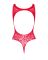 (SALE) Ажурный бодистокинг с эффектом шнуровки Obsessive B120 teddy red S/M/L, красный
