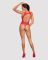 (SALE) Ажурный бодистокинг с эффектом шнуровки Obsessive B120 teddy red S/M/L, красный