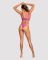 Сетчатый бодистокинг с продольными вырезами Obsessive B121 teddy S/M/L, розовый
